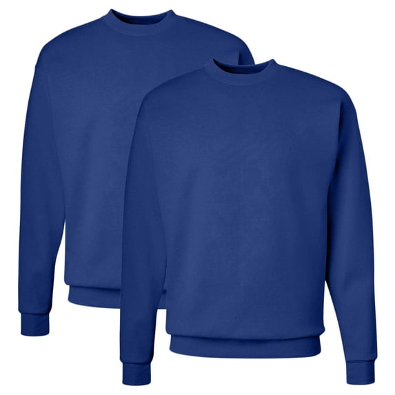 Hanes Comfortblend Crew Sweatshirt (Pack of 2) 2 Deep Royal