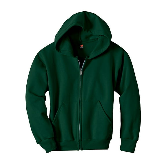 Hanes Comfortblend&Reg; Ecosmart&Reg; Full-Zip Kids' Hoodie Sweatshirt , P480 , Deep Forest , Large
