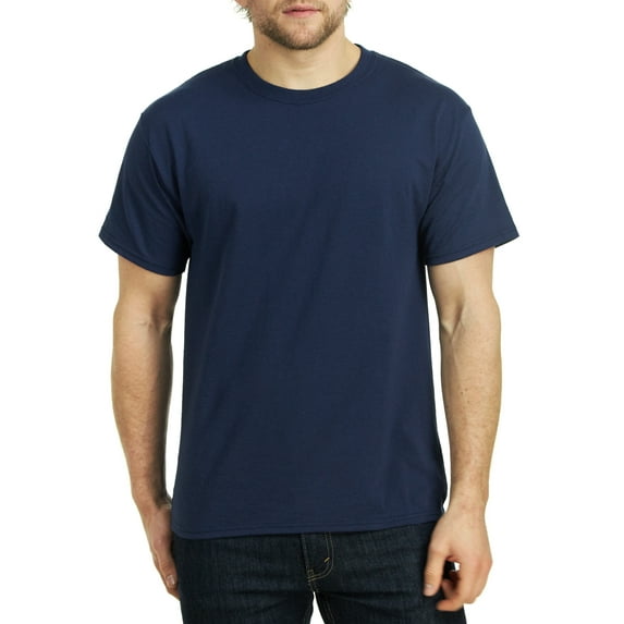Hanes Comfortblend Short Sleeve 50/50 Crewneck T-Shirt, Navy, XLarge