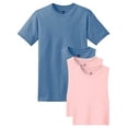 thumbnail image 1 of Hanes Comfortsoft Short Sleeve T - DENIM BLUE - Small (Pack of 4) (2 Pale Pink / 2 Denim Blue), 1 of 1