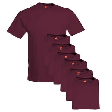 Hanes Comfortsoft Short Sleeve T - MAROON - XXX - Large (Pack of 6) 6 Maroon