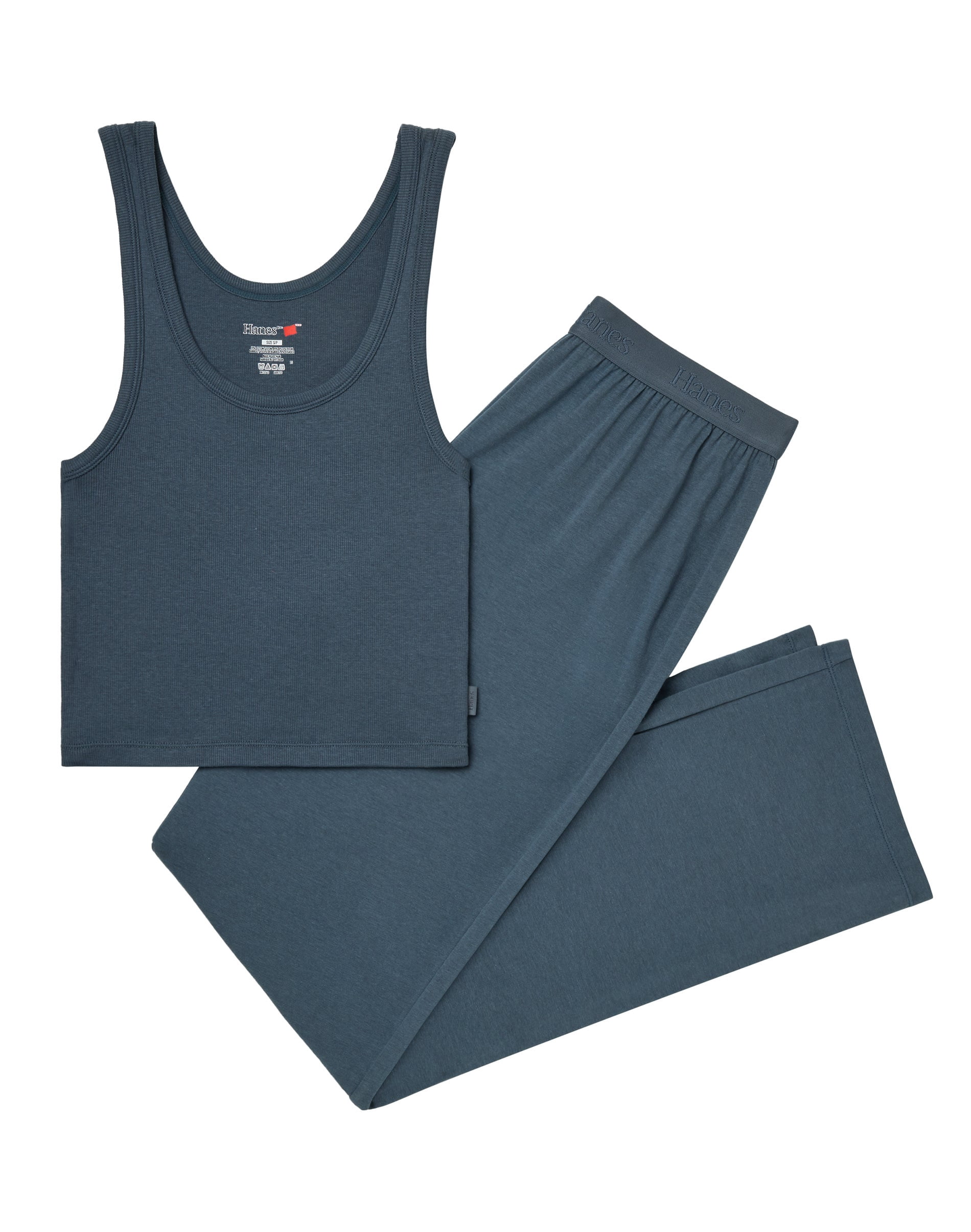 Hanes Originals SuperSoft Crop Tank & Lounge Pants Set