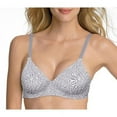 thumbnail image 1 of Hanes Concealing Petals Wirefree Bra Silver Dream Zebra 40C Women's, 1 of 2