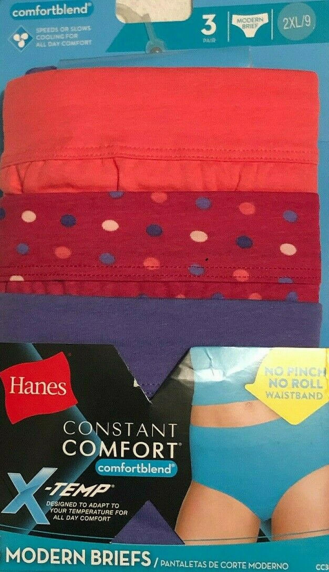 Hanes - Constant Comfort X-Temp Modern Briefs Women's Size 6/M (2