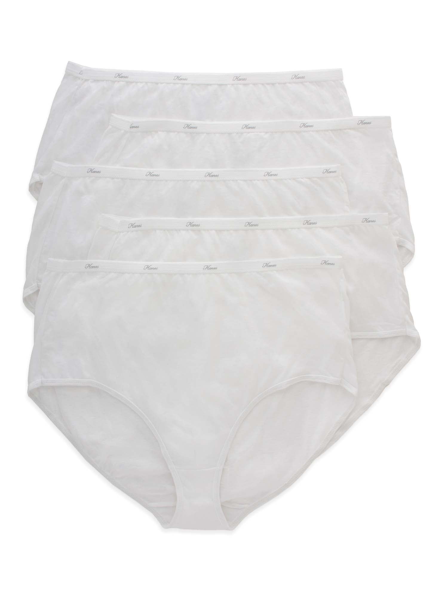 Hanes Cool Comfort Women's Plus Cotton Brief Panties 5-Pack
