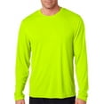 thumbnail image 1 of Hanes - Cool DRI Long Sleeve Performance T-Shirt - 482L, Safety Green, L, Pack Of 2, Hanes Mens T-Shirts, 1 of 1