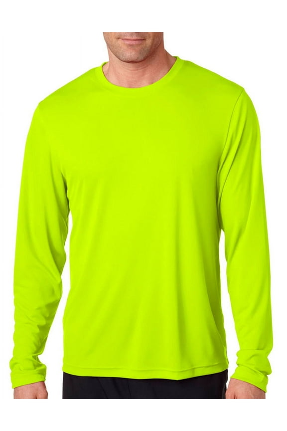 - Cool DRI Long Sleeve Performance T-Shirt - 482L, Safety Green, L
