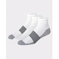thumbnail image 1 of Hanes Cool DRI Men's Ankle Socks with Ventilation, 3-Pairs White Assortment 6-12, 1 of 4