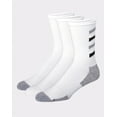 thumbnail image 1 of Hanes Cool DRI Men's Crew Socks with Ventilation, 3-Pairs White 12-14, 1 of 4