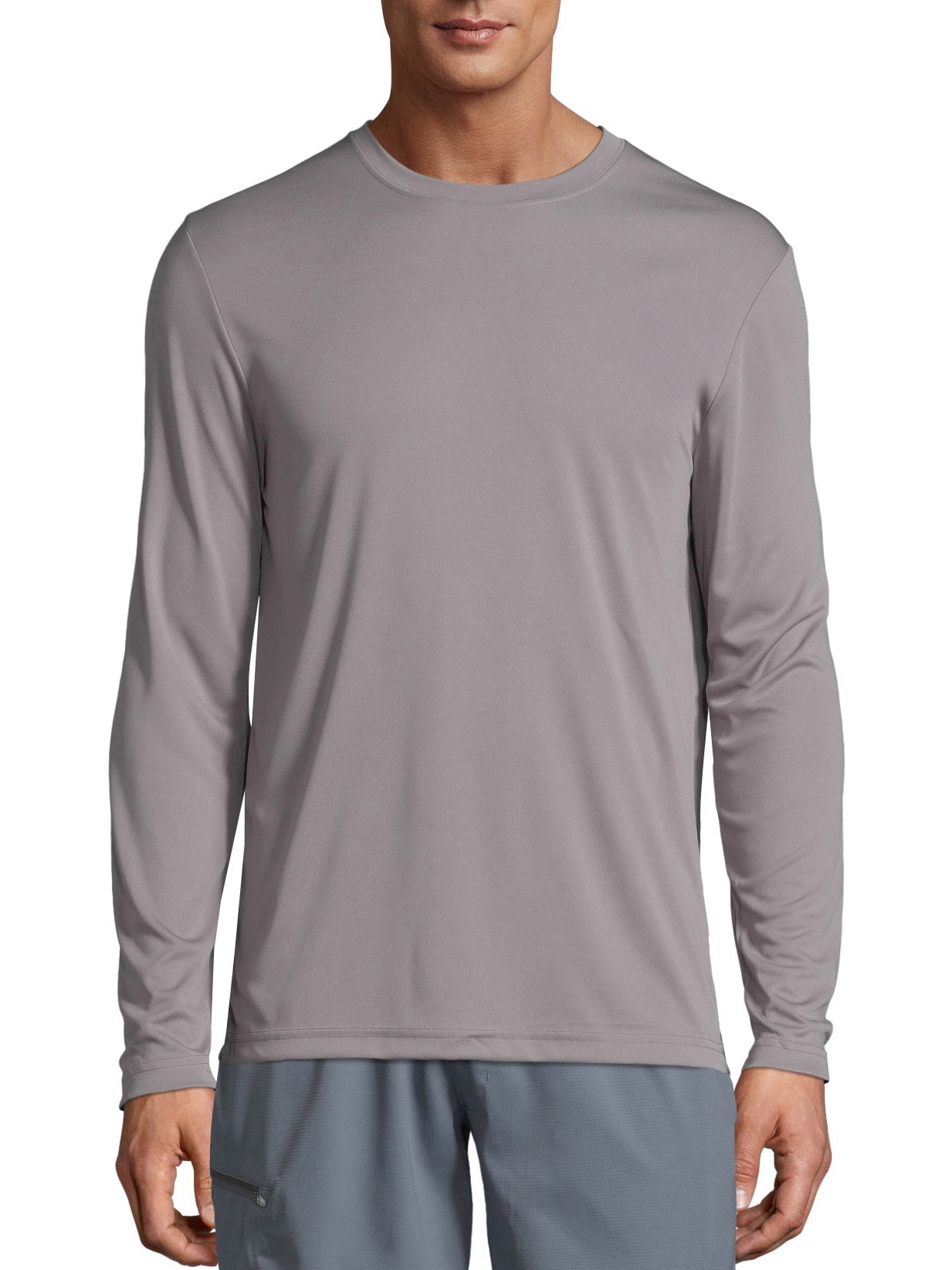 Hanes Cool DRI Performance Long-Sleeve T-Shirt (482L) Graphite, M ...