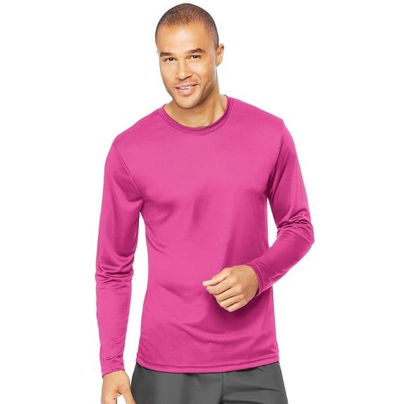 Hanes Men's Sport Cool DRI Performance Long-Sleeve T-Shirt (50+ UPF), Sizes S-3XL