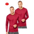thumbnail image 1 of Hanes Cool DRI; Performance Men's Long-Sleeve T-Shirt, Color: Deep Red, Size: L --- PACK OF 2 (Men's Athleticwear - Original Company Packing), 1 of 1
