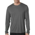 thumbnail image 1 of Hanes Cool DRI; Performance Men's Long-Sleeve T-Shirt, Color: Graphite, Size: M --- PACK OF 2 (Men's Athleticwear - Original Company Packing), 1 of 1