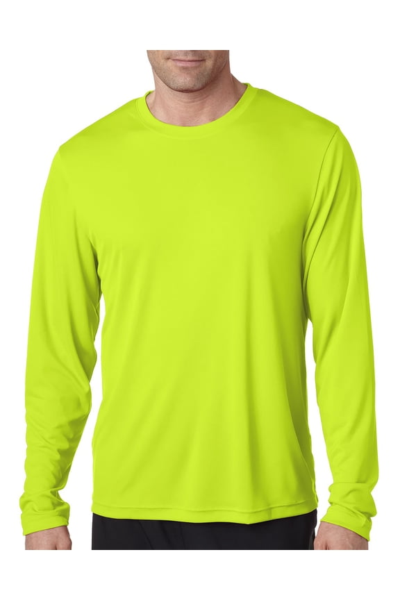 Cool DRI'Performance mens Long-Sleeve T-Shirt,Safety Green,XXX-Large