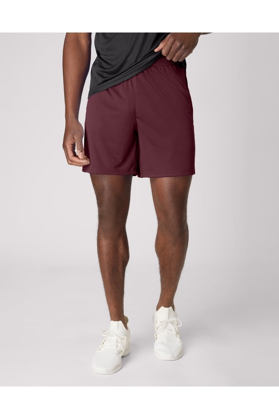 CoolDRI Men's Shorts, 5-Pack, 7" Charcoal/Black/Maroon/Navy/Deep Forest S