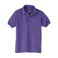 thumbnail image 1 of Hanes Cotton-Blend Jersey Polo (054Y) Purple, S, 1 of 5