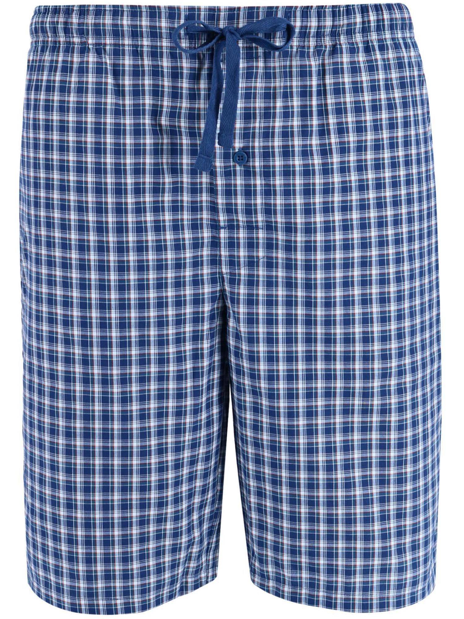 Hanes Cotton Madras Drawstring Sleep Pajama Shorts Men Walmart