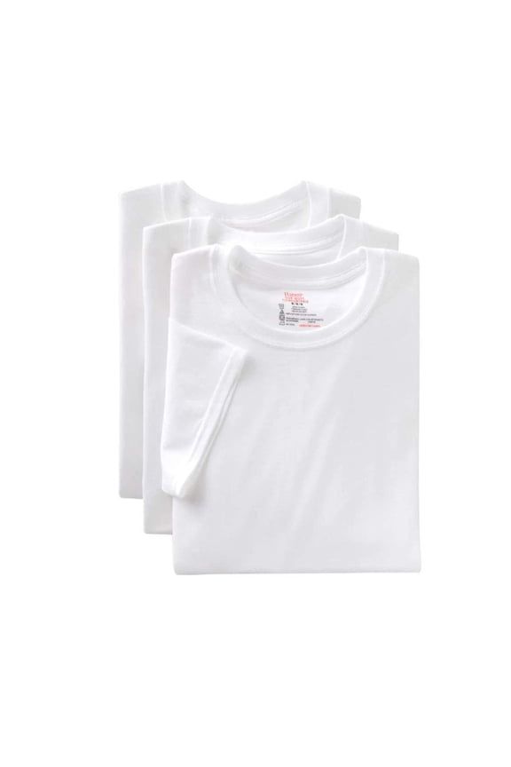 Cotton Modal Men's 3-Pack FreshIQ Crew Neck Tee, White, X-Large