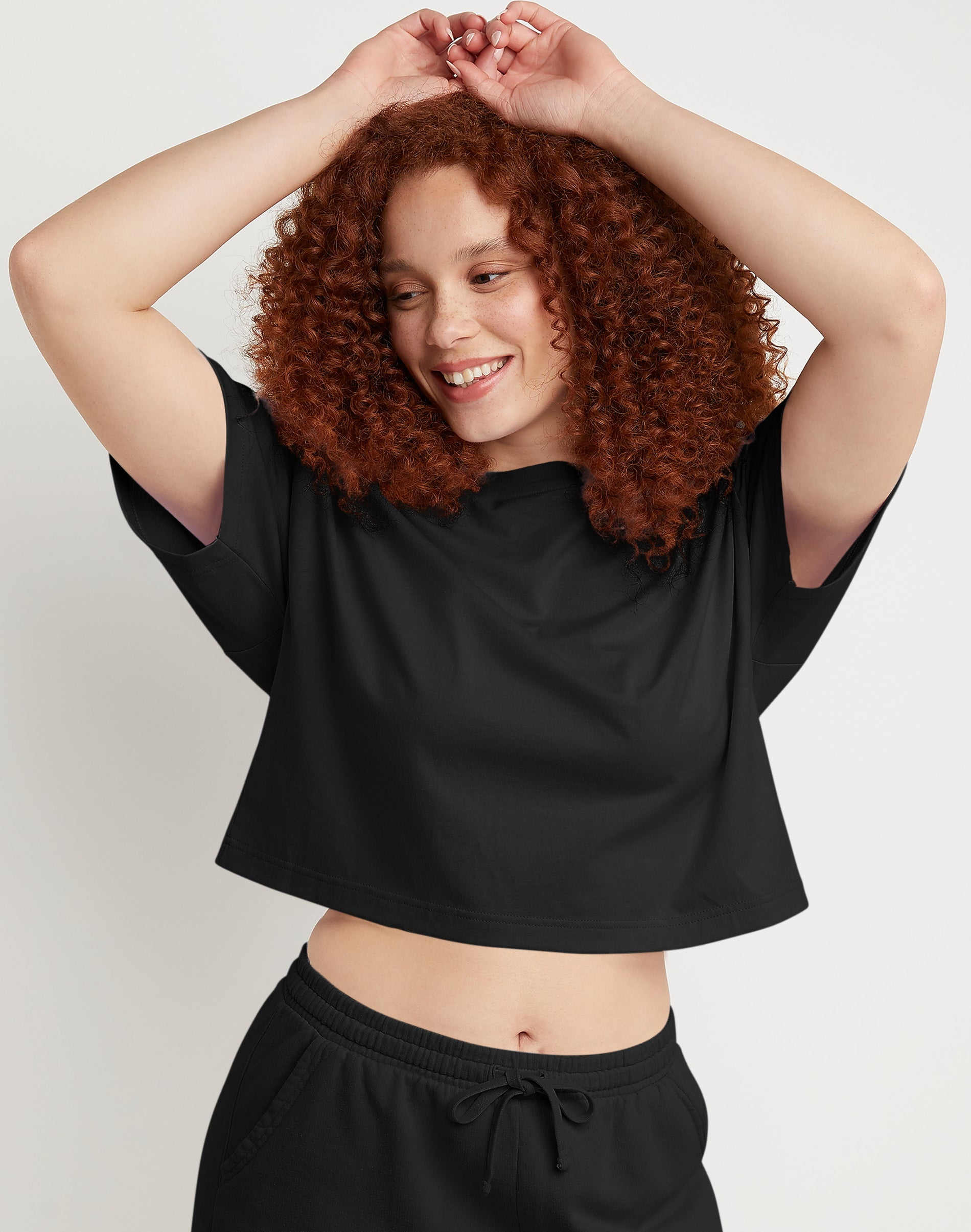 Hanes Cropped T-Shirt Originals Women's Short Sleeve