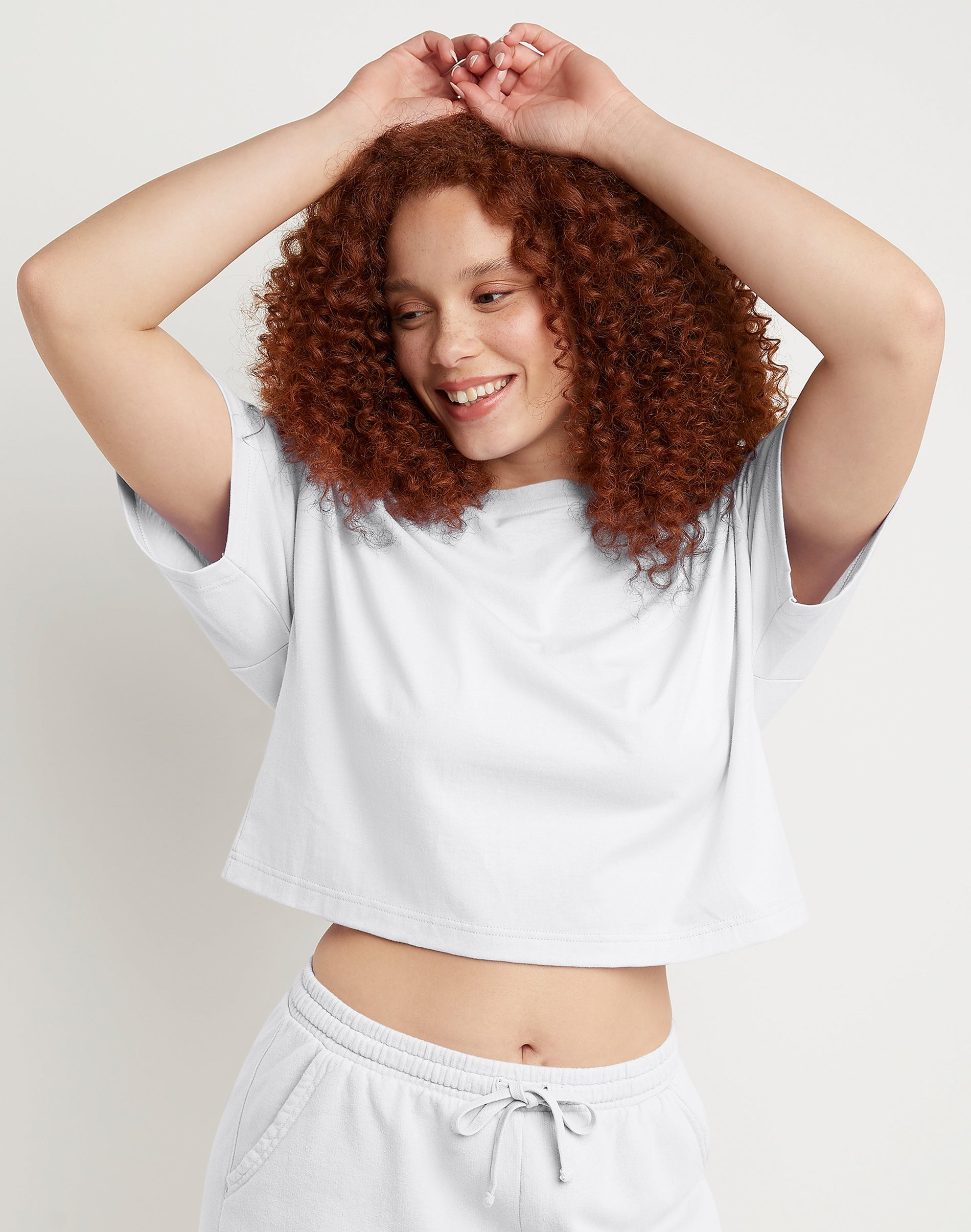 Hanes Cropped T-Shirt Originals Women's Short Sleeve Ringspun 100% Cotton xs-2xl