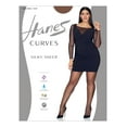 thumbnail image 1 of Hanes Curves Women's Silky Sheer Control-Top Pantyhose with Toe Gentlebrown 3X/4X, 1 of 8