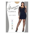 thumbnail image 1 of Hanes Curves Women's Silky Sheer Control-Top Pantyhose with Toe Nude 3X/4X, 1 of 8