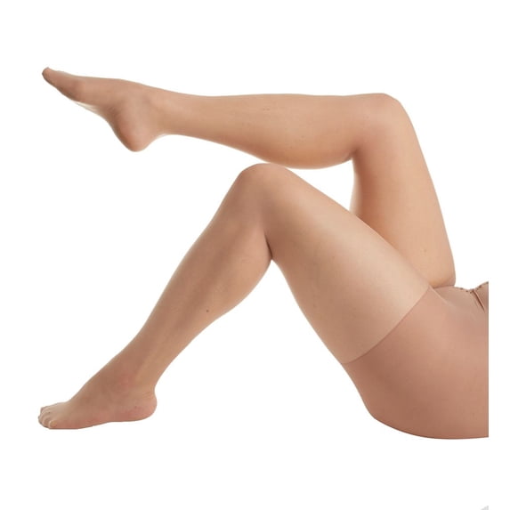 Hanes Curves Women's Silky Sheer Control-Top Pantyhose with Toe Nude 3X/4X
