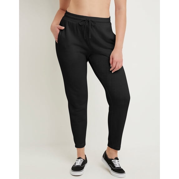 Hanes Double Knit Pants Pockets Sweatpants Women's Open Bottom Leg 28 in XS-2XL