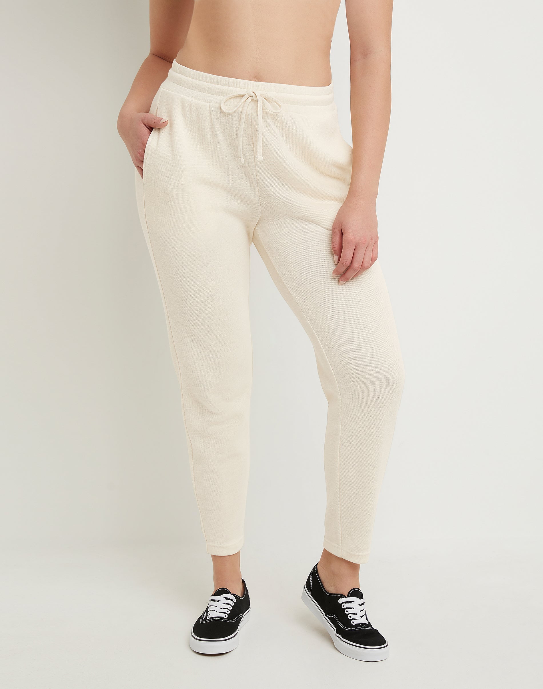 Hanes Women's XL Double Knit Comfy Waistband Pants with Pockets in ...