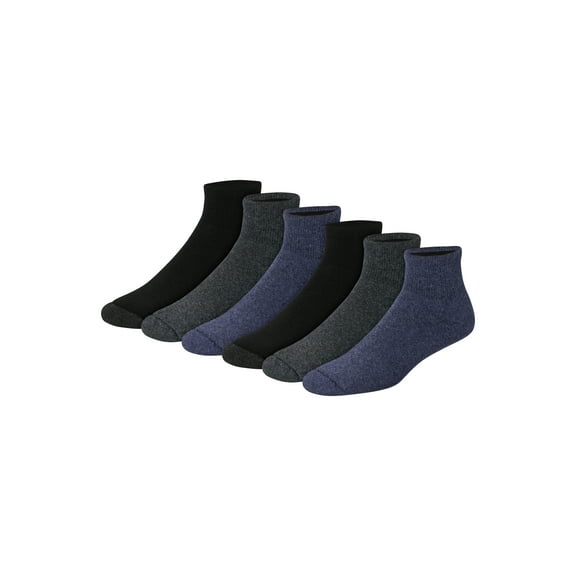 Hanes Ankle Socks 6-Pack Mens Max Cushion, Wicking Cool ComfortBlend