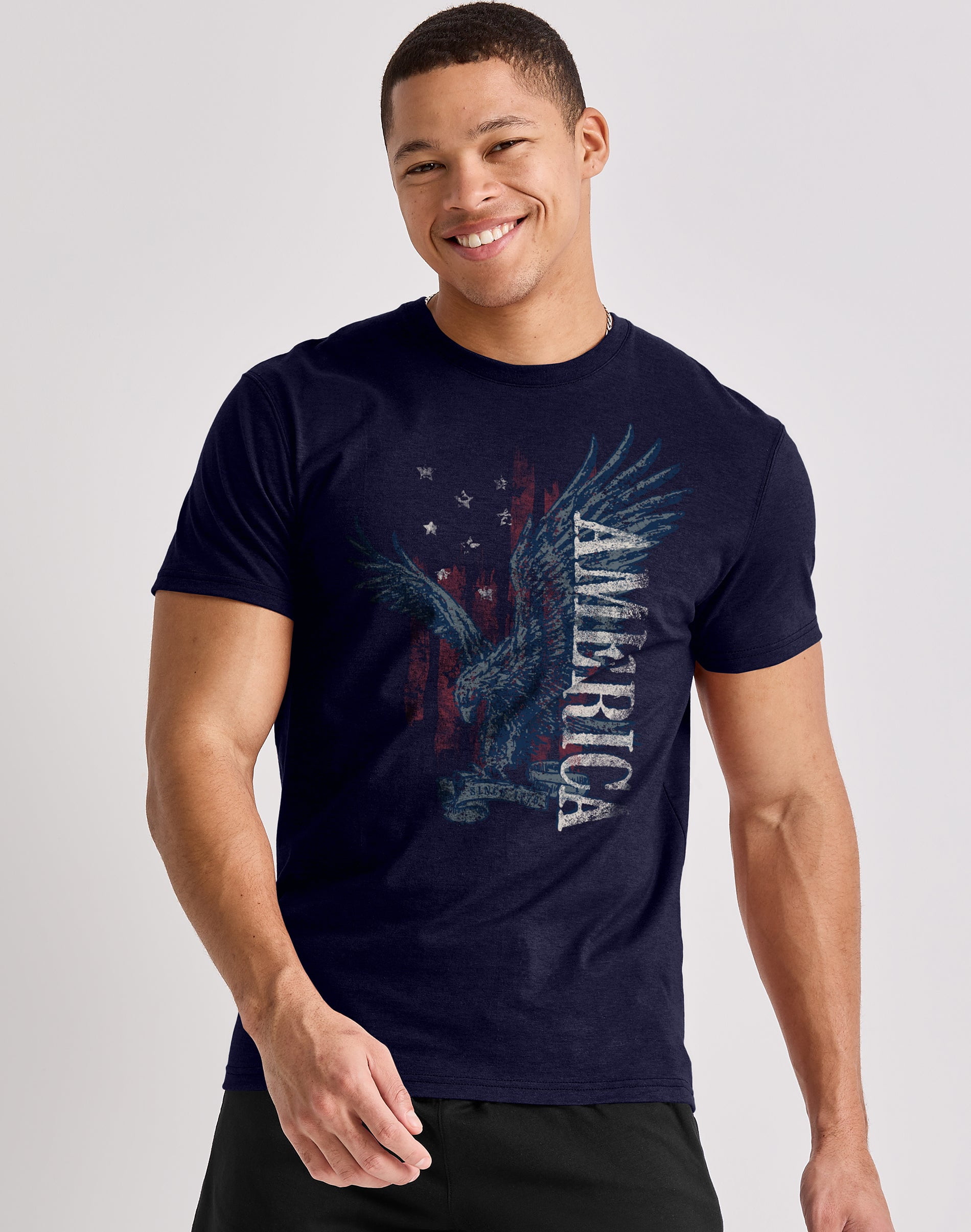 Hanes Men's Eagle America Graphic Tee L