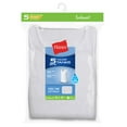 thumbnail image 1 of Hanes Boys' Ecosmart Tank Top White Undershirts Value Pack, 5-pack sizes S-XXL, 1 of 7