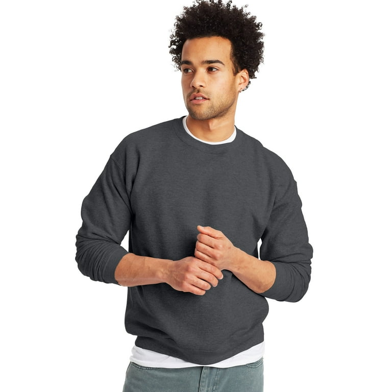Hanes EcoSmart Crewneck Men's Sweatshirt Charcoal Heather XL