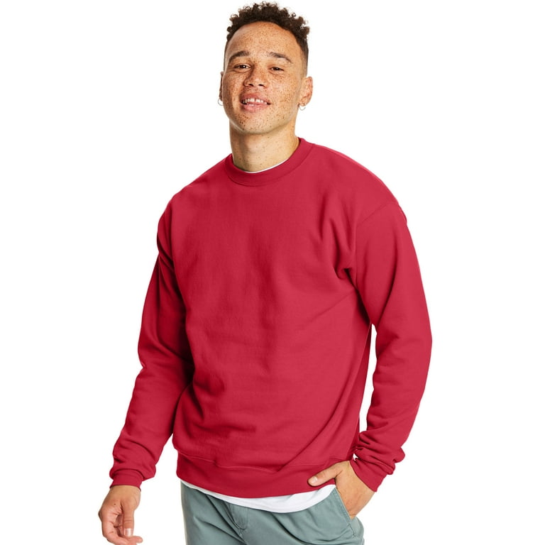 Hanes EcoSmart Crewneck Men's Sweatshirt Deep Red 2XL