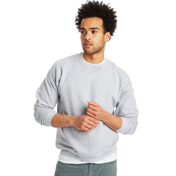 Hanes EcoSmart Crewneck Men's Sweatshirt Light Steel L
