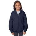 thumbnail image 1 of Hanes EcoSmart Kids' Full-Zip Hooded Jacket Navy XL, 1 of 4