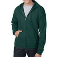 thumbnail image 1 of Hanes EcoSmart Full-Zip Hooded Sweatshirt, Soft Fleece Hoodie, Zip-Up Jacket with Pockets, Deep Forest, L, 1 of 5