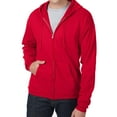 thumbnail image 1 of Hanes EcoSmart Full-Zip Hooded Sweatshirt, Soft Fleece Hoodie, Zip-Up Jacket with Pockets, Deep Red, 2XL, 1 of 5