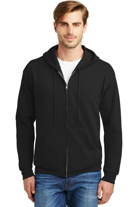 Men's and Big Men's Ecosmart Fleece Full Zip Hooded Jacket, up to Size 3XL