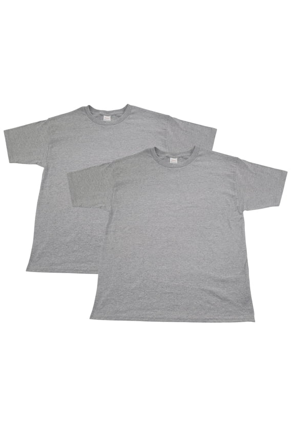 EcoSmart Heather Grey Crew Neck T-Shirt Youth Extra Small 2 Pack Soft