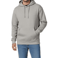 thumbnail image 1 of Hanes EcoSmart Hooded Pocket Sweatshirt, Men's Long Sleeve Pullover Fleece, Light Steel, M, 1 of 5