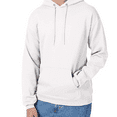 thumbnail image 1 of Hanes EcoSmart Hooded Pocket Sweatshirt, Men's Long Sleeve Pullover Fleece, White, S, 1 of 5