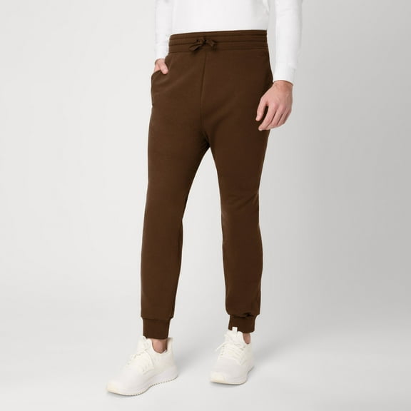 Hanes EcoSmart Men's Fleece Jogger Pants with Pockets, 30.5" Army Brown S