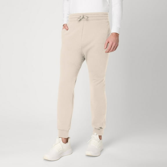 Hanes EcoSmart Men's Fleece Jogger Pants with Pockets, 30.5" Sand L