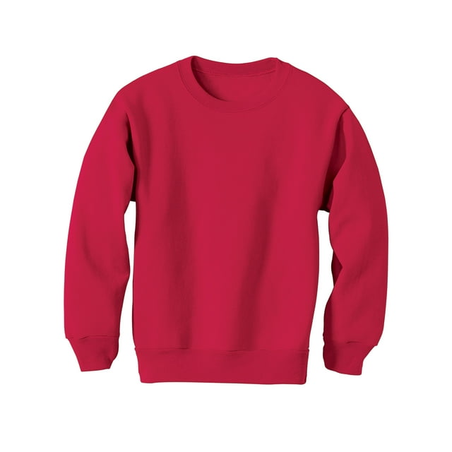 Hanes EcoSmart Kids' Crewneck Sweatshirt Deep Red M