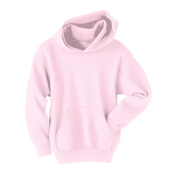 Hanes EcoSmart Kids' Fleece Pullover Hoodie Pale Pink M