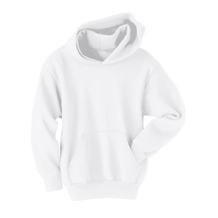 Hanes EcoSmart Kids' Fleece Pullover Hoodie White XS