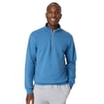 thumbnail image 1 of Hanes EcoSmart Men’s Fleece Quarter-Zip Pullover Denim Blue L, 1 of 6