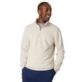 thumbnail image 1 of Hanes EcoSmart Men’s Fleece Quarter-Zip Pullover Sand M, 1 of 5