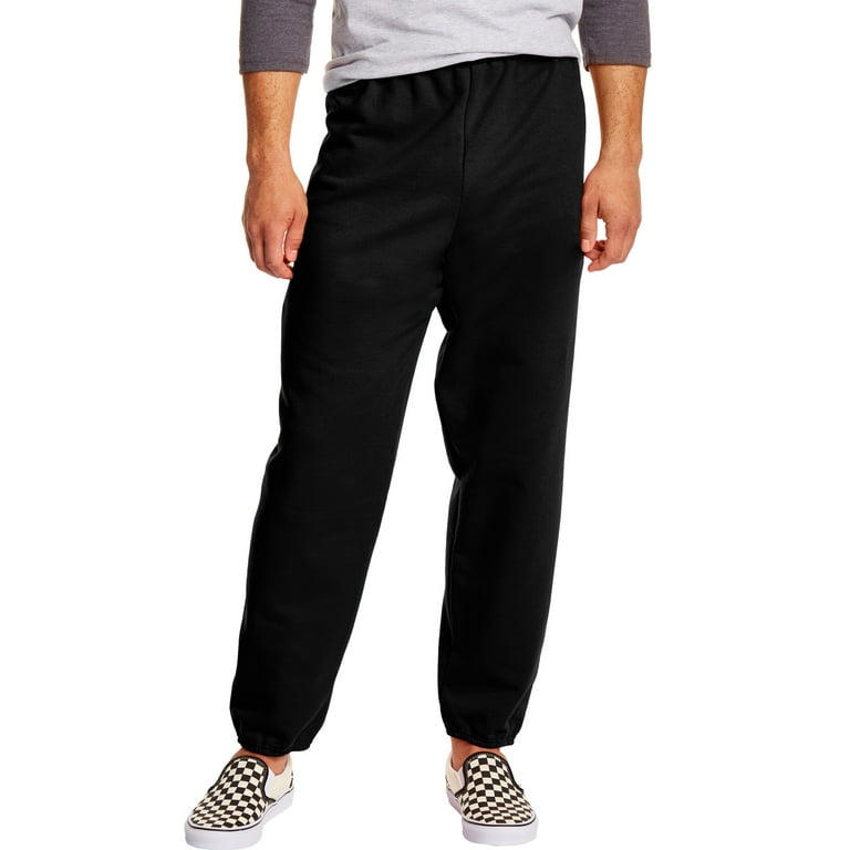 Hanes Men s Fleece Sweatpants 2 Pack EcoSmart Fleece Perfect Fit 32 inseam
